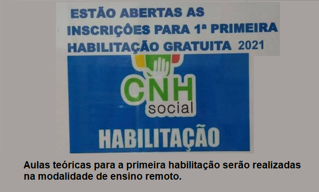 CNH gratuita para pessoas de baixa renda. Interessados podem se cadastrar até 16 de março.